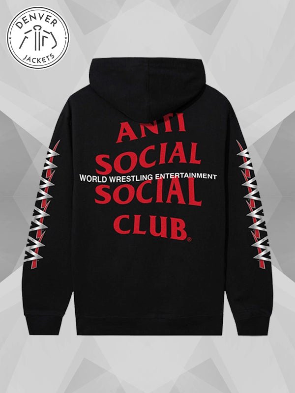 Anti Social Social Club ASSC x WWE Entertainment Hoodie Black