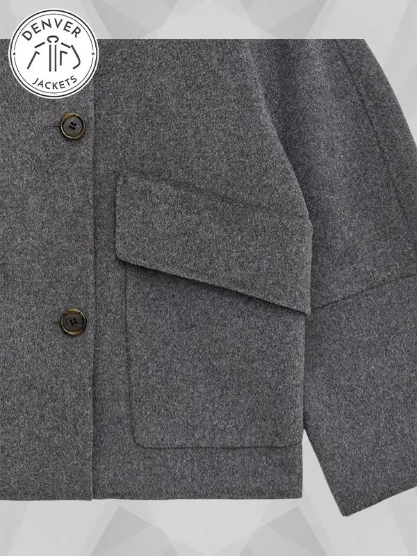 Arket Double Wool Blend Grey Jacket