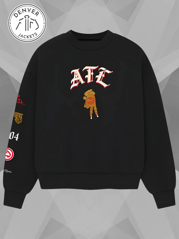 Atlanta Hawks x Debbi Snax Crewneck Black Sweatshirt
