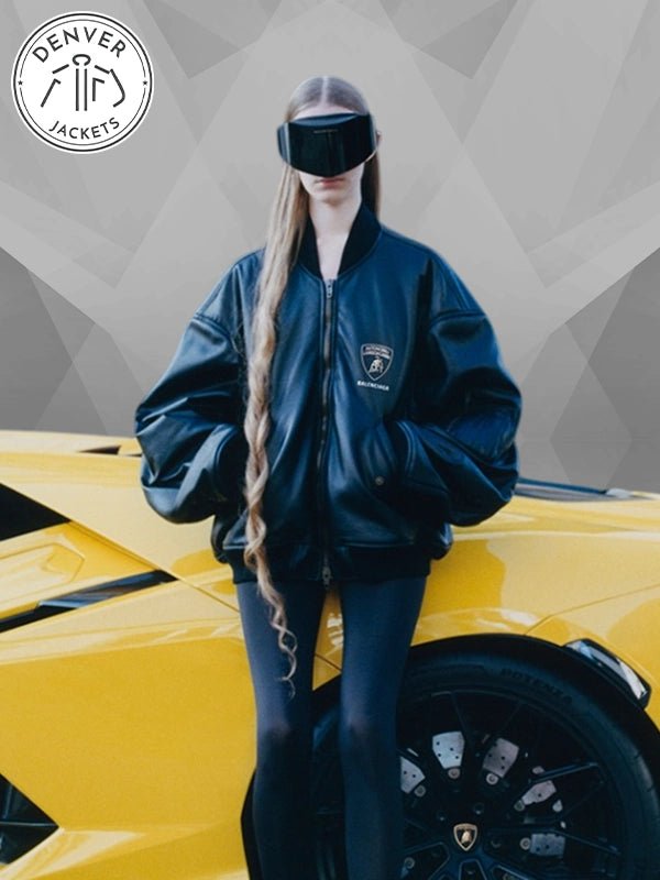 Automobili Lamborghini x Balenciaga Leather Bomber Jacket