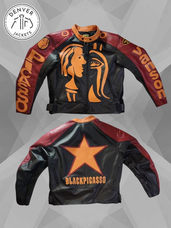 BLACK PICASSO X VANSON LEATHER JACKET BLACK