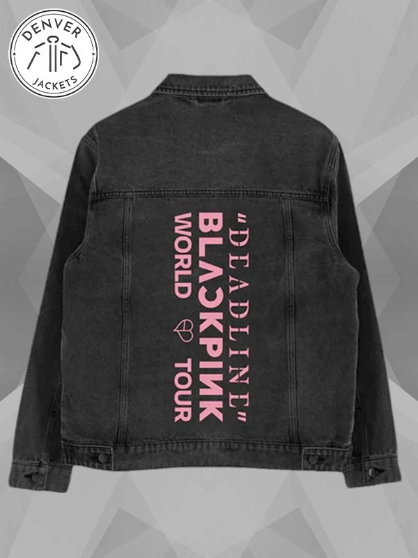 BLACKPINK Denim Jacket Dark Grey