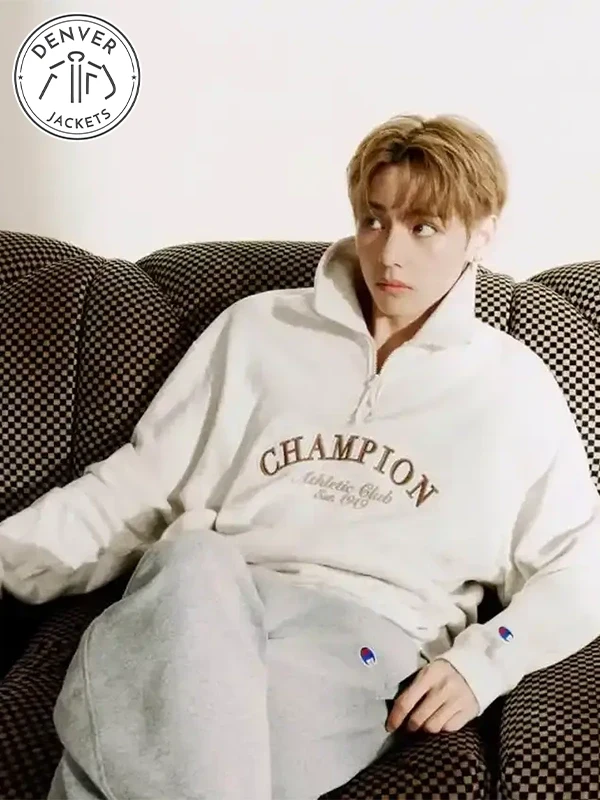 BTS V Champion Athletic Club Off-White Sweatshirt