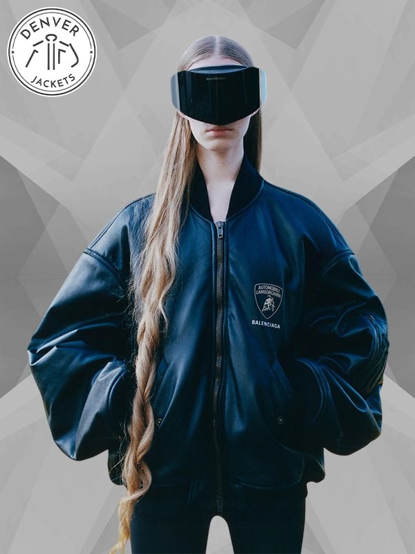 Balenciaga x Automobili Lamborghini Leather Bomber Jacket