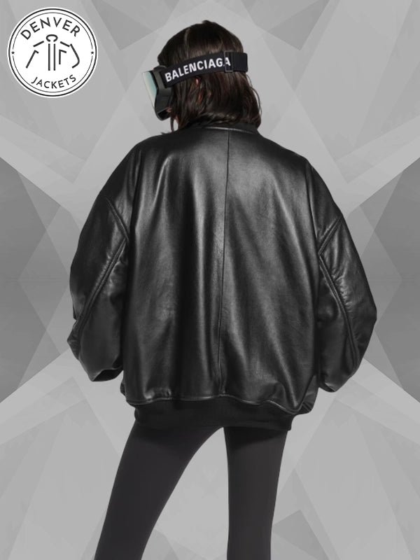 Balenciaga x Lamborghini Leather Oversized Bomber Jacket