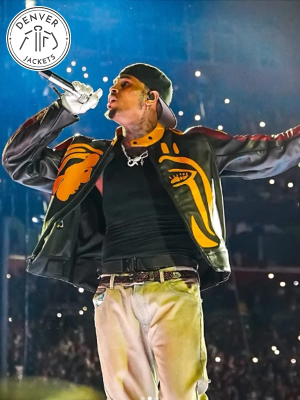 Black Picasso Vanson Leathers Chris Brown Jacket