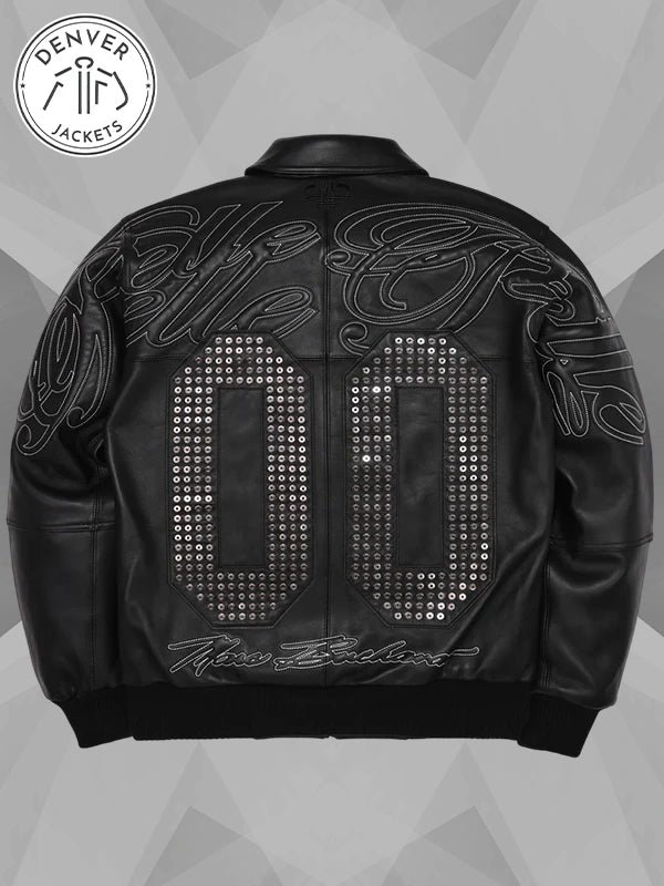 Black Leather Bomber Pelle Pelle x Opium Classic 00 Jacket