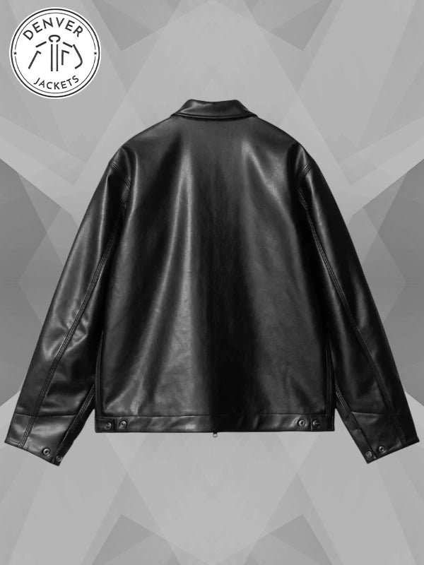 Black Leather Carhartt Jacket