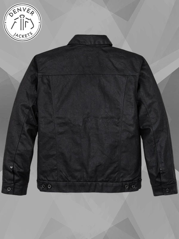 Black Tin Cloth Short Lined Cruiser Jacket Filson
