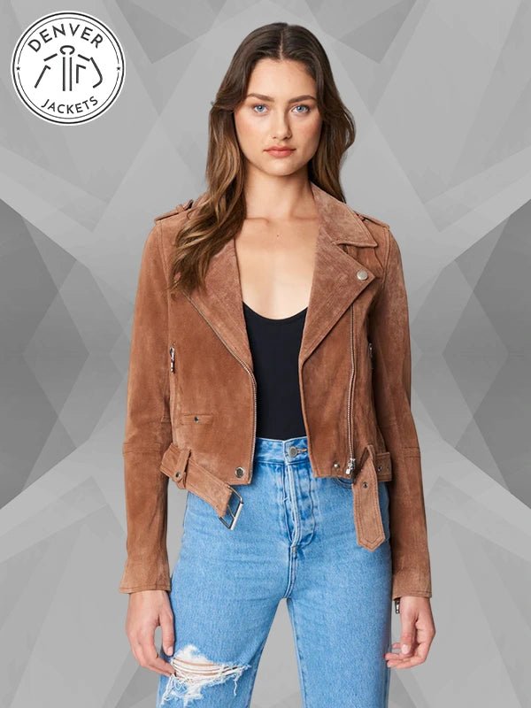 Blank NYC Suede Jacket Brown