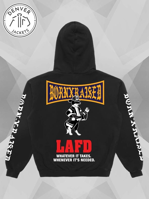 Born X Raised Lafd Snooty Hoodie Black