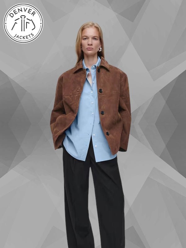 Brown Suede Jacket COS