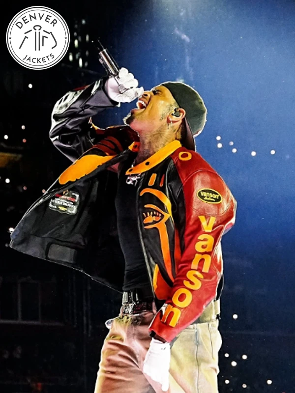 Chris Brown Black Picasso Vanson Leathers Jacket