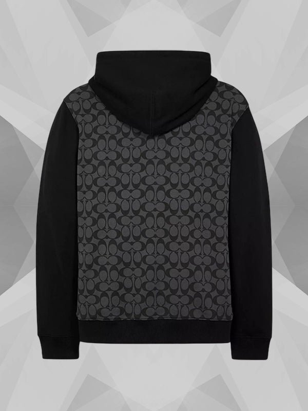 Coach Black and Grey Pullover Hoodie