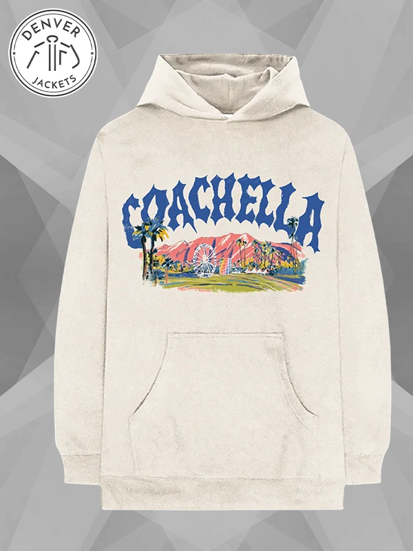 Coachella Pastels Lineup Hoodie Grey