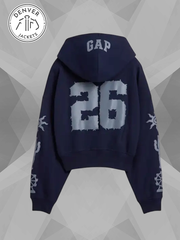 Coachella Zipper Hoodie Navy Blue