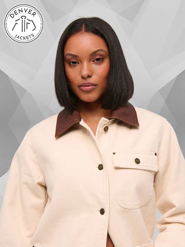 Cream Abercrombie Workwear Jacket Women s