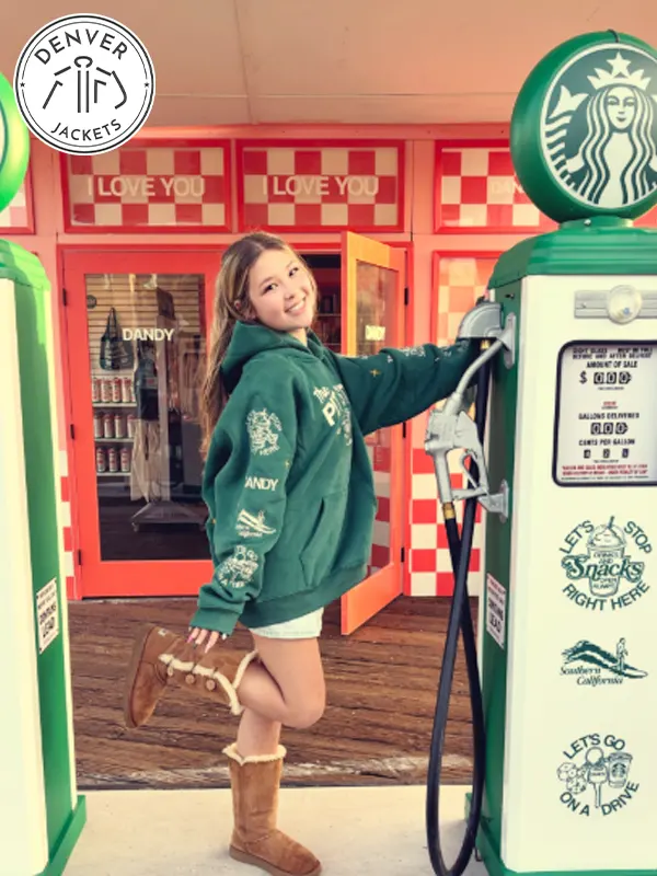 Dandy x Starbucks The Pit Stop hoodie green and grey road trip