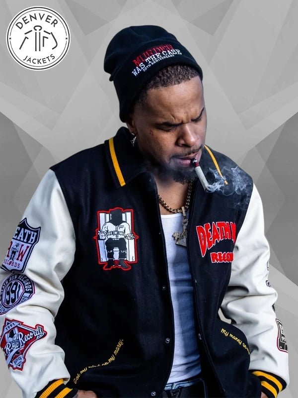 Death Row Records Varsity Jacket Black