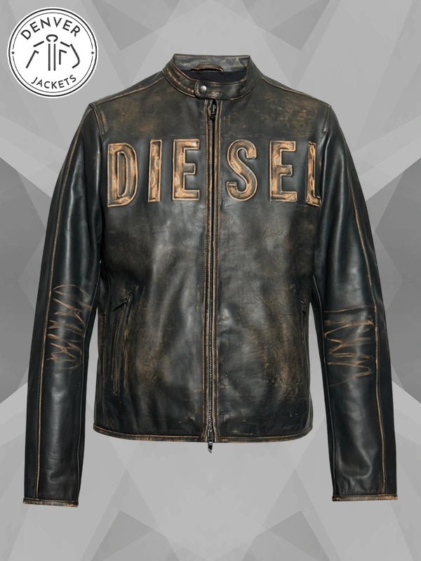 Diesel Leather Jacket Brown