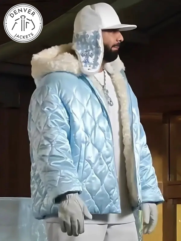 Drake ICEMAN Puffer Blue Jacket