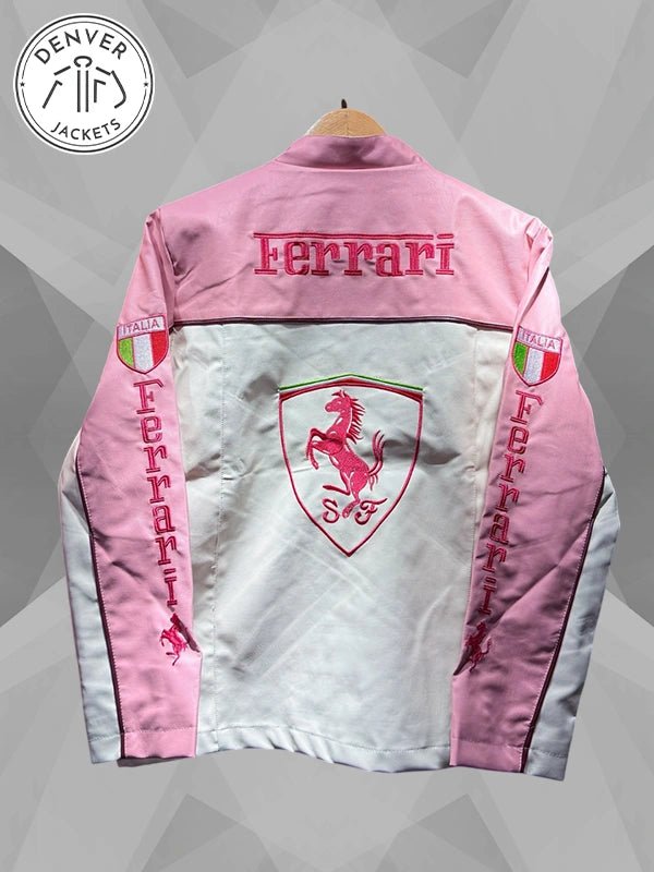 Ferrari Pink Leather Jacket