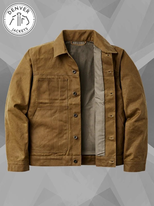 Filson Tin Cloth Short Lined Cruiser Brown Jacket