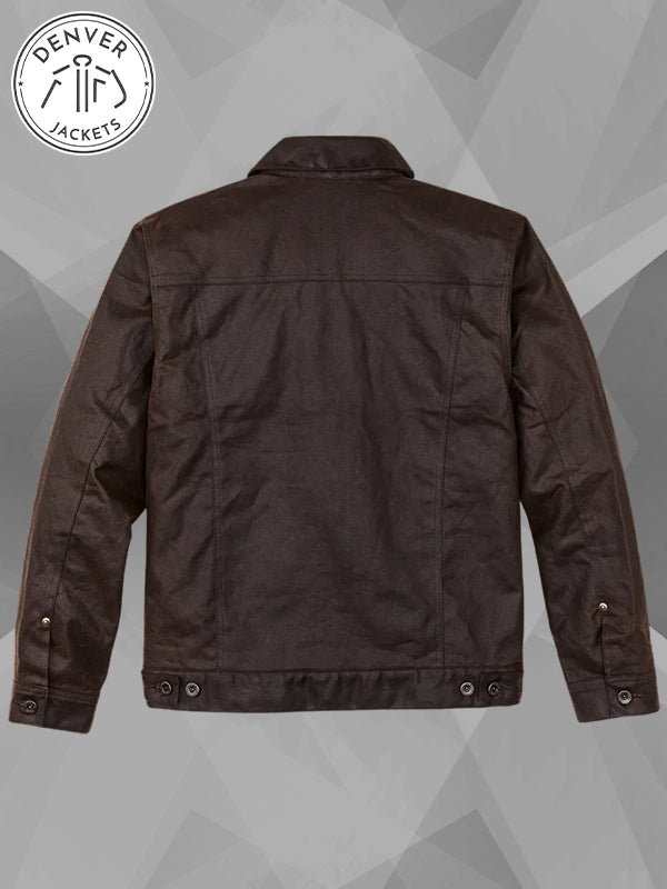 Filson Tin Cloth Short Lined Cruiser Dark Brown Jacket