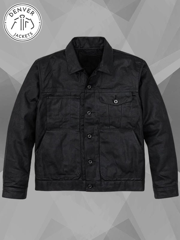 Filson Tin Cloth Short Lined Cruiser Jacket Black