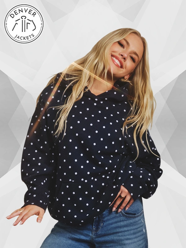 Freya Skye Hollister Feel Good Oversized Dot Hoodie