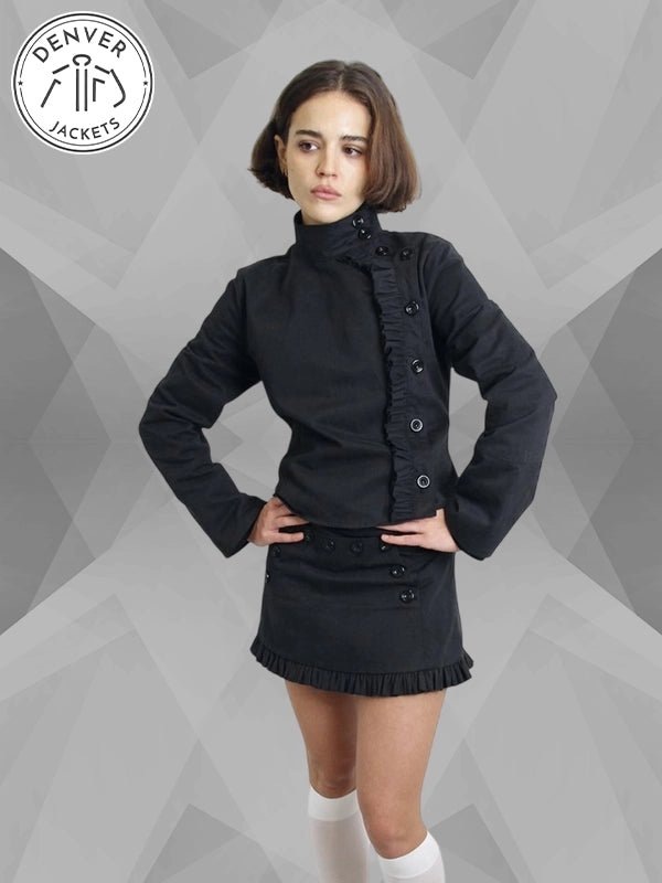 Frill Fencing Jacket Black