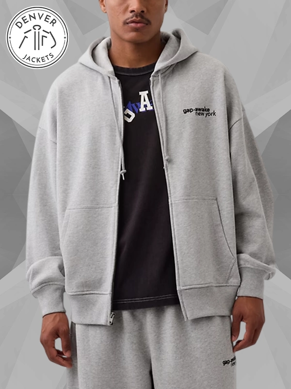 Gap × Awake NY Heavyweight Oversized Logo Zip Hoodie