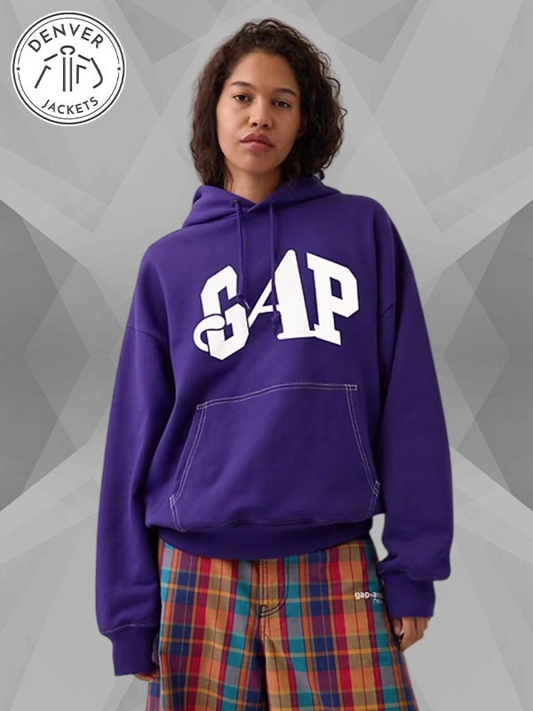 Gap × Awake NY Heavyweight Oversized Purple Hoodie