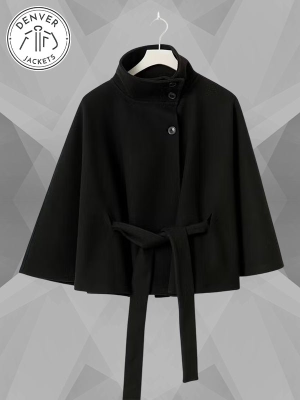 Gina Tricot Belt Cape Jacket Black
