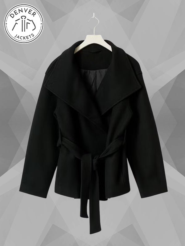 Gina Tricot High Neck Short Jacket Black