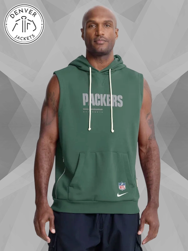 Green Bay Packers Nike Sideline Sleeveless Hoodie