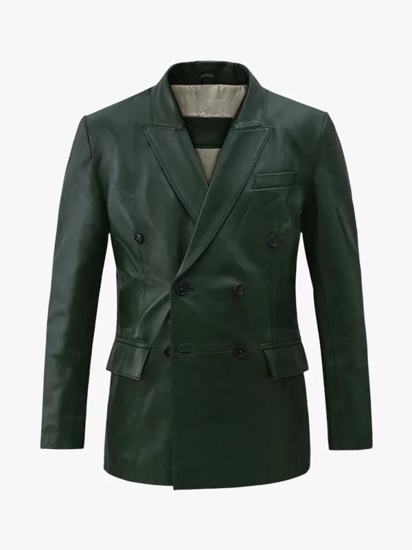 Green Vintage Leather Blazer