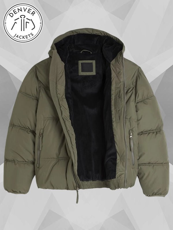 Green Hollister Puffer Jackets