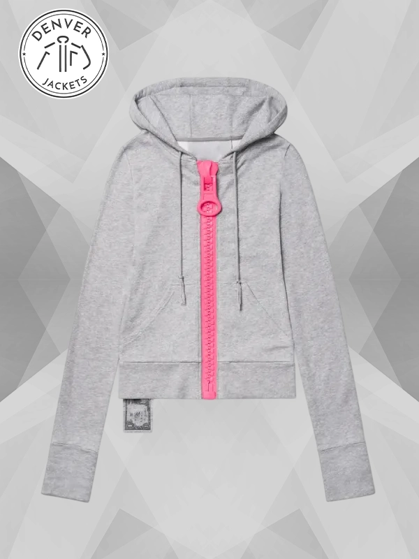 Grey Big Zipper Hoodie Rohan Mirza