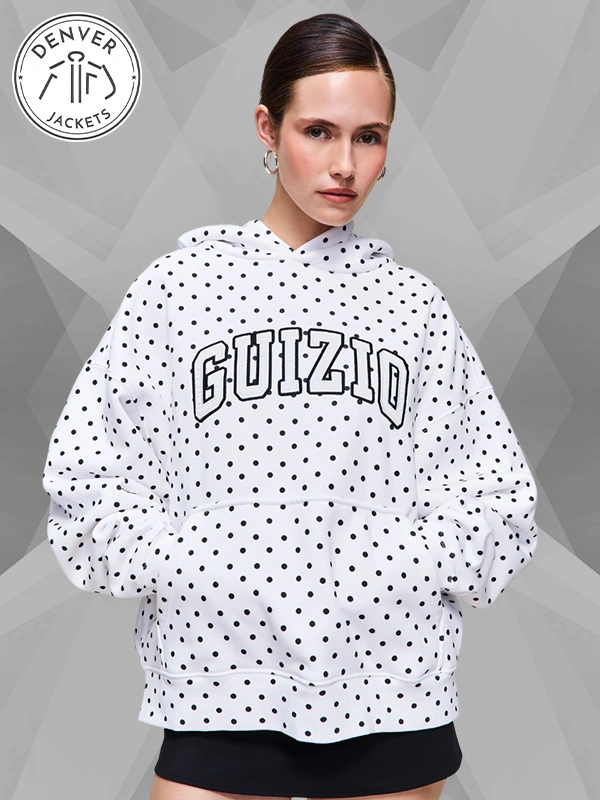 Guizio Polka Dot Hoodie Sweatshirt