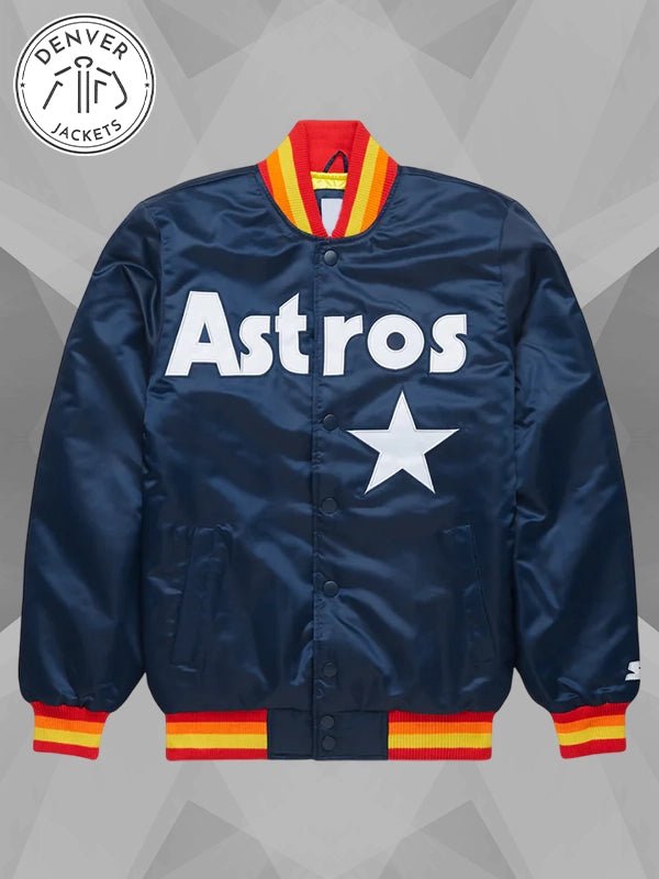 HOMAGE X Starter Astros Satin Jacket Blue