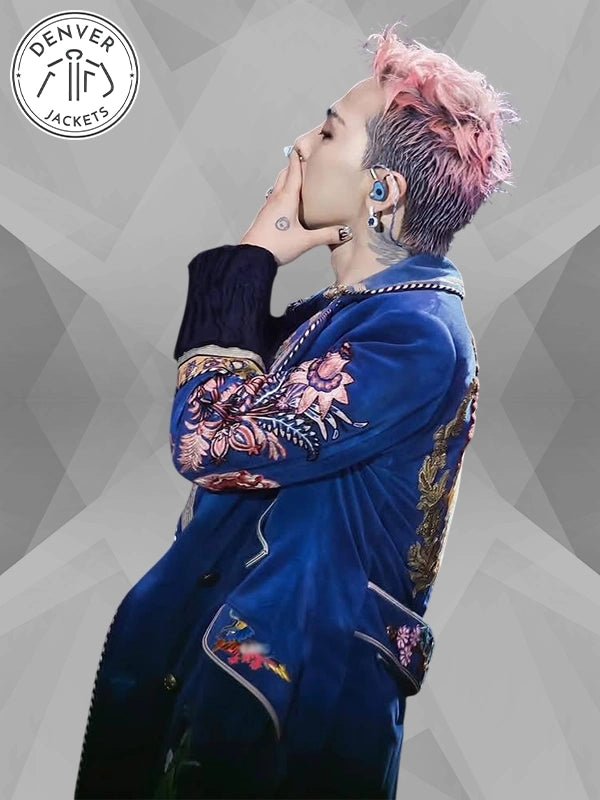 Head In The Clouds Concert jiyong G Dragon Gucci Blue Coat
