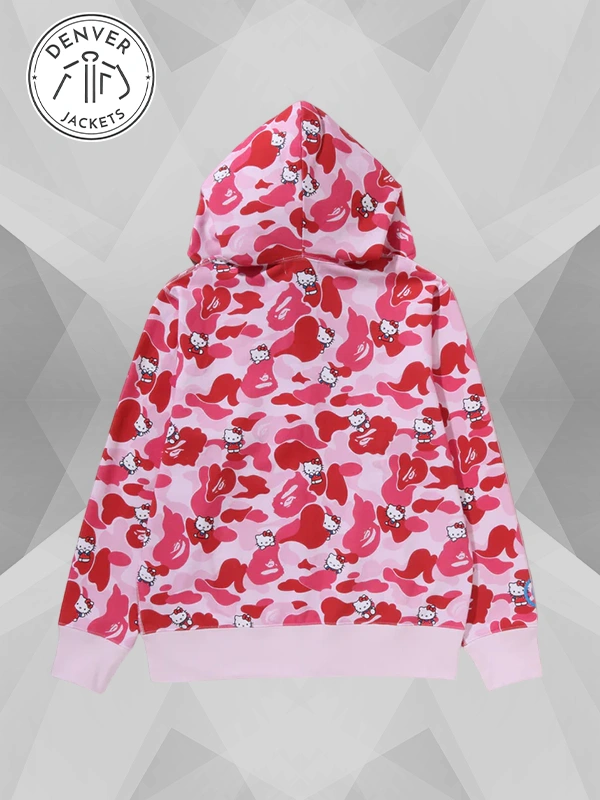 Hello Kitty Bape Hoodie Pink