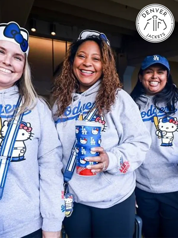 Hello Kitty Dodgers Hoodie Grey