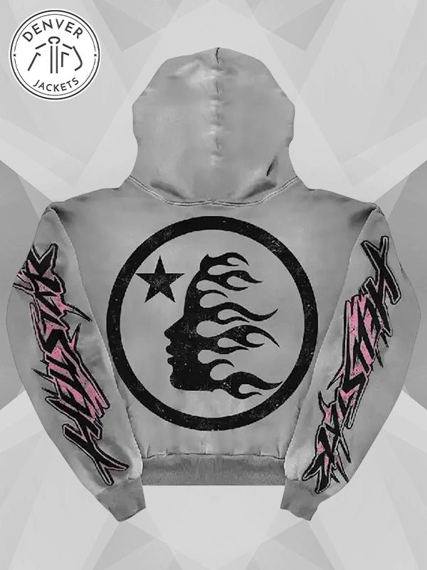 Hellstar Future Flame Hoodie Grey