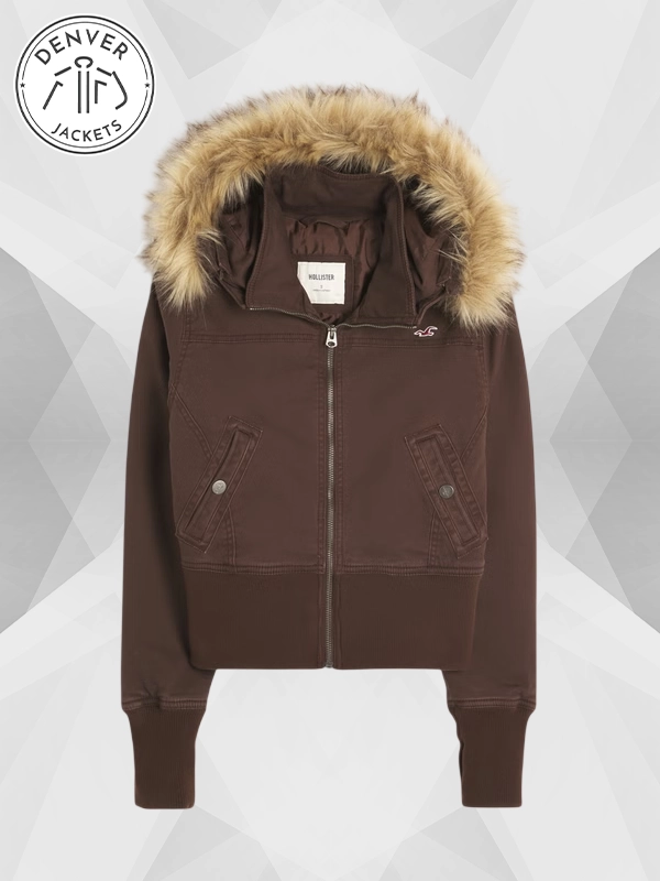 Hollister Peyton Twill Jacket Brown