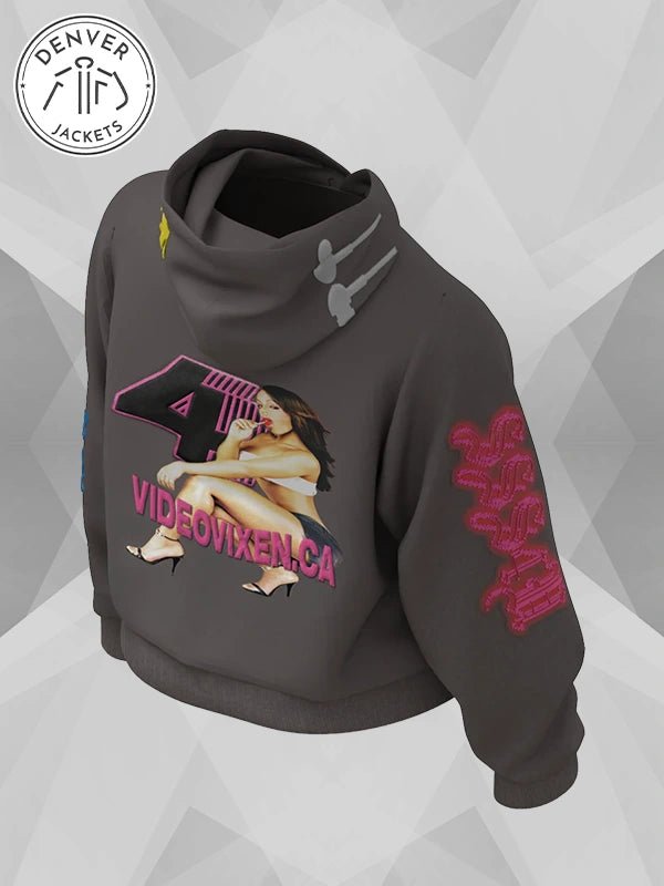 Hot Moms Vixen Drake 4U Hoodie Grey