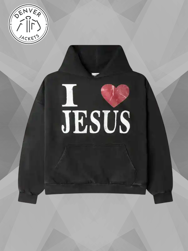 I Love Jesus Hoodie Black