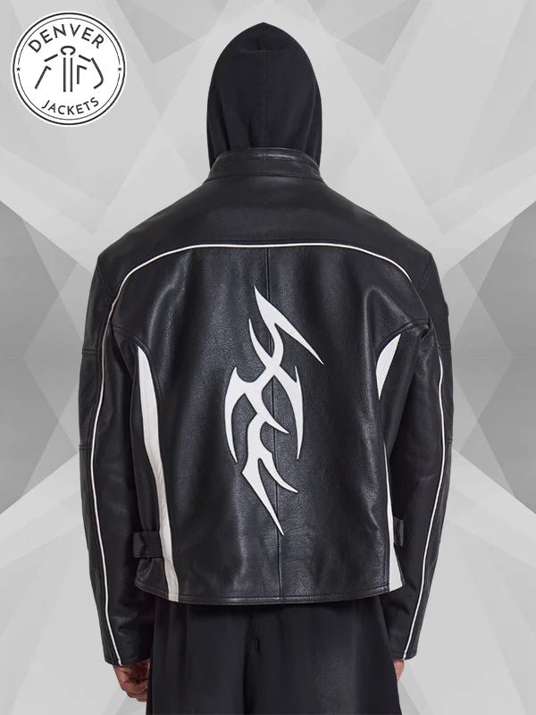 Jaded London Black Leather Biker Jacket
