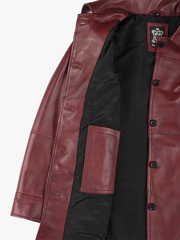 Kandis Women's Burgundy Car Coat